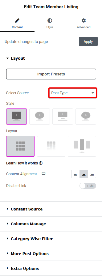 team member listing post type new | The Plus Addons for Elementor Team member listing post type new how to create elementor team members section with custom post type? From the plus addons for elementor