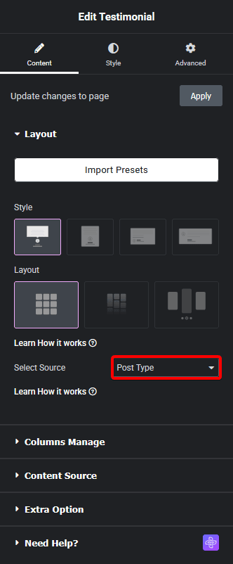 Testimonial post type new how to add testimonials with custom post type in elementor? From the plus addons for elementor