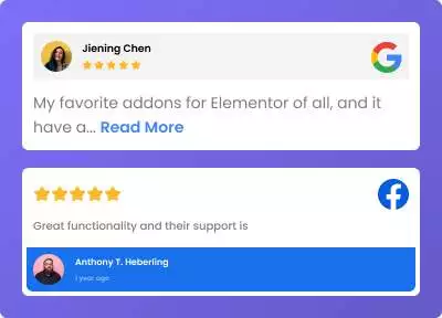 Social reviews social reviews from the plus addons for elementor