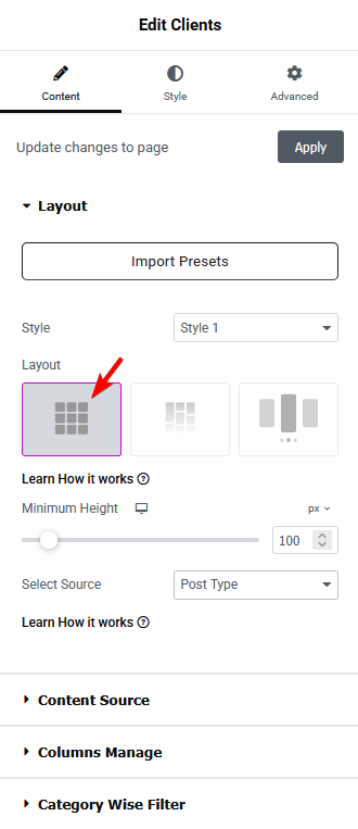 Clients listing grid layout new how to show elementor client logos in grid layout? From the plus addons for elementor