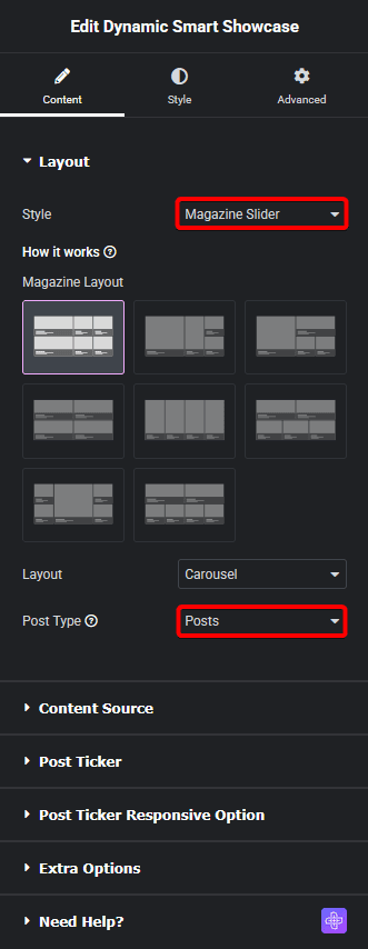 Dynamic smart showcase magazine slider post new how to create a custom post grid layout slider in elementor? From the plus addons for elementor