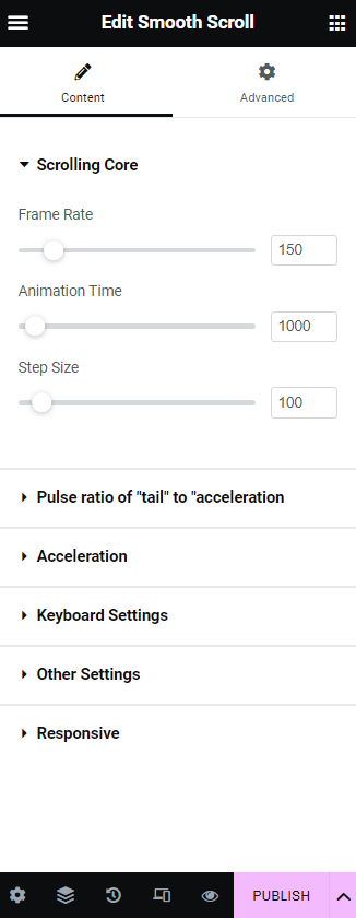 Edit smooth scroll how to add elementor jump to section with anchor links from the plus addons for elementor