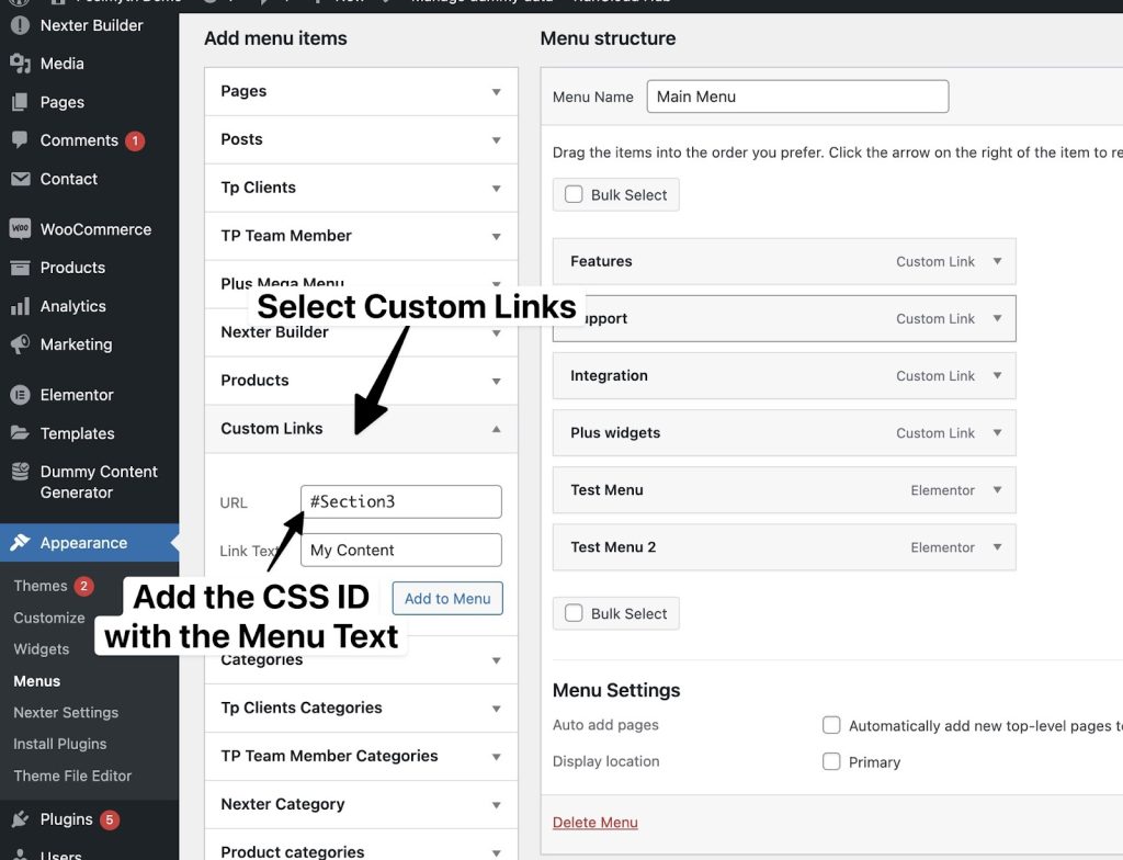 How to add anchor links in elementor navigation menus how to add elementor jump to section with anchor links from the plus addons for elementor