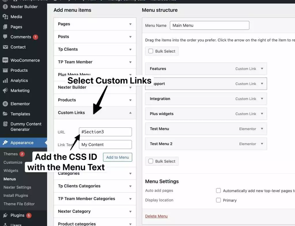How to add anchor links in elementor navigation menus how to add elementor jump to section with anchor links from the plus addons for elementor