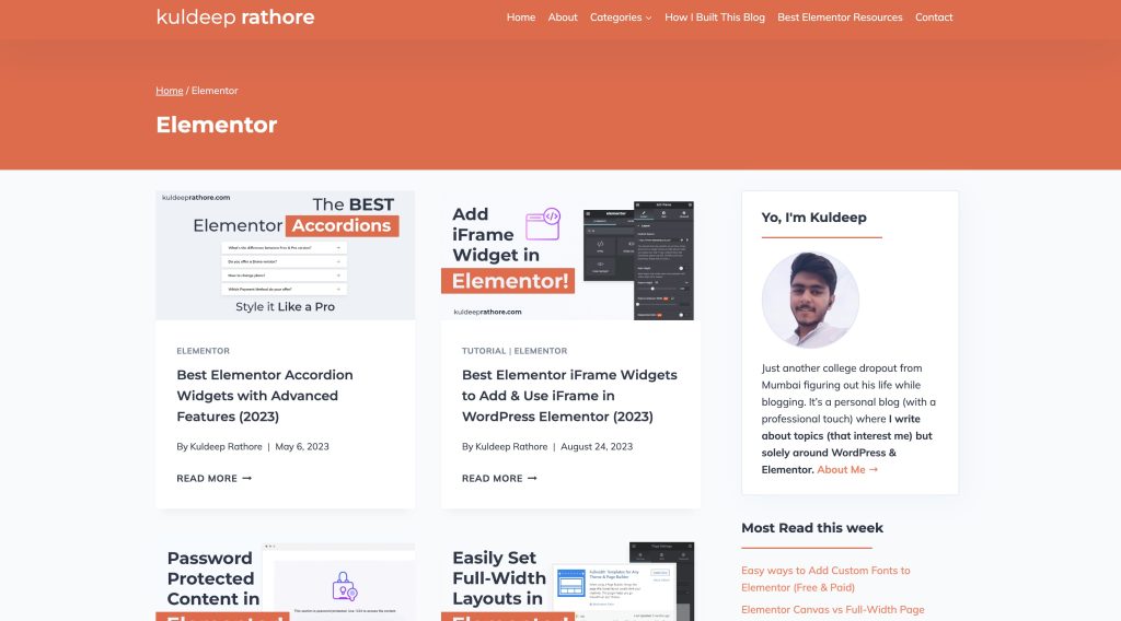 Kuldeep rathore blogs 10+ best blogs & youtube channels to learn elementor from the plus addons for elementor
