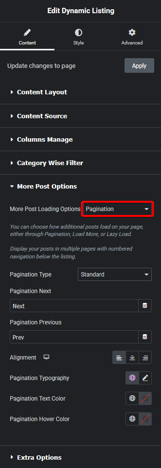 Dynamic listing cpt pagination new how to add pagination in custom post types in elementor? From the plus addons for elementor