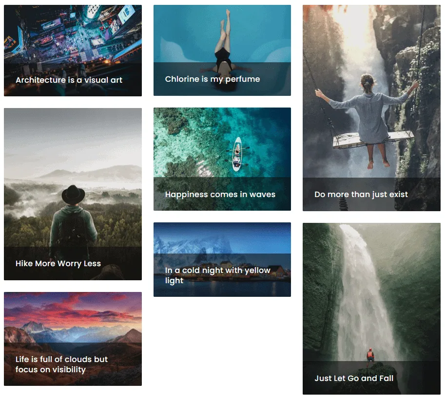 Dynamic listing masonry layout demo