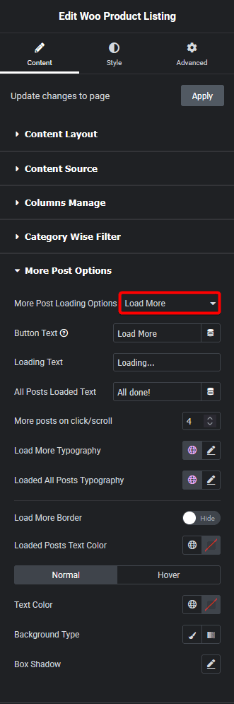 Product listing load more new how to add load more button in woocommerce products in elementor? From the plus addons for elementor