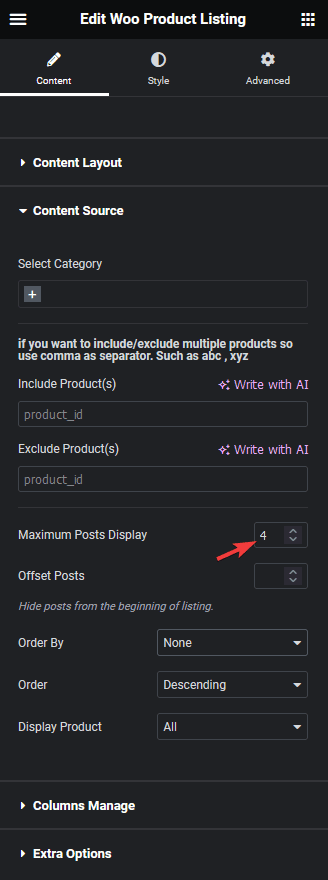 product listing maximum posts display | The Plus Addons for Elementor Product listing maximum posts display