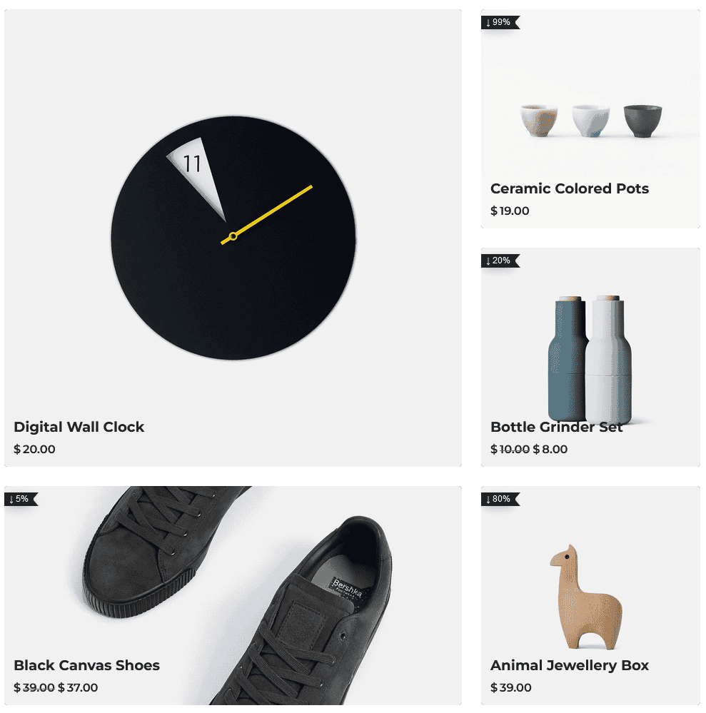 product listing metro layout demo | The Plus Addons for Elementor Product listing metro layout demo