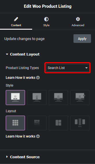 Product listing search list new how to customize woocommerce search results page in elementor? From the plus addons for elementor