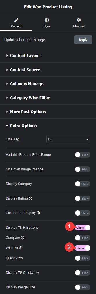 Product listing yith wishlist new how to add wishlist button for woocommerce products in elementor? From the plus addons for elementor