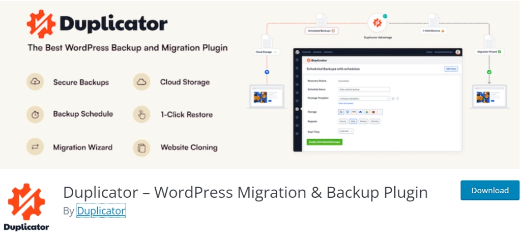 Duplicator 5 best wordpress backup plugins [backup & restore] from the plus addons for elementor