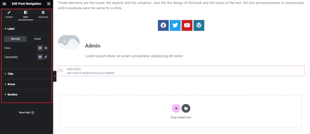 Edir post nevigation how to create custom elementor blog post template [beginners guide] from the plus addons for elementor