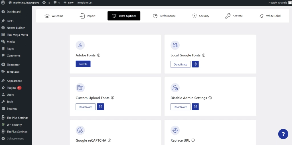 Open nexter settings 20 best elementor fonts you should try from the plus addons for elementor