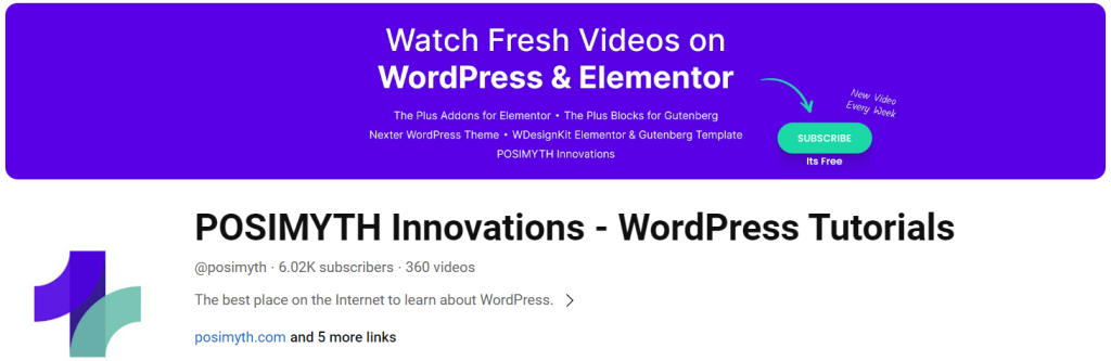 Posimyth innovations elementor tutorials 7 best youtube channels to learn elementor [beginner tutorials] from the plus addons for elementor
