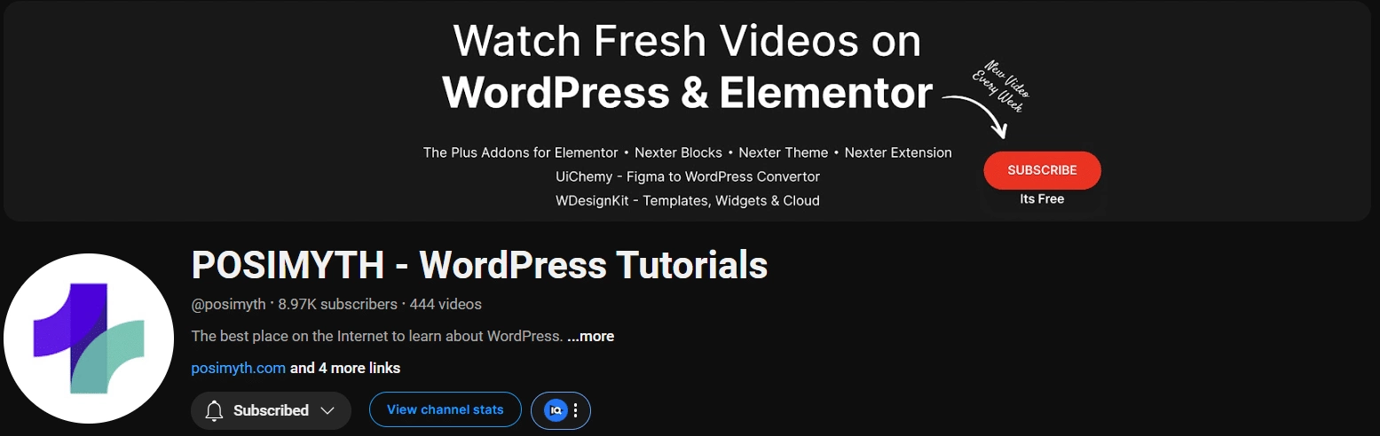 Posimyth wordpress tutorials 7 best youtube channels to learn elementor [beginner tutorials] from the plus addons for elementor