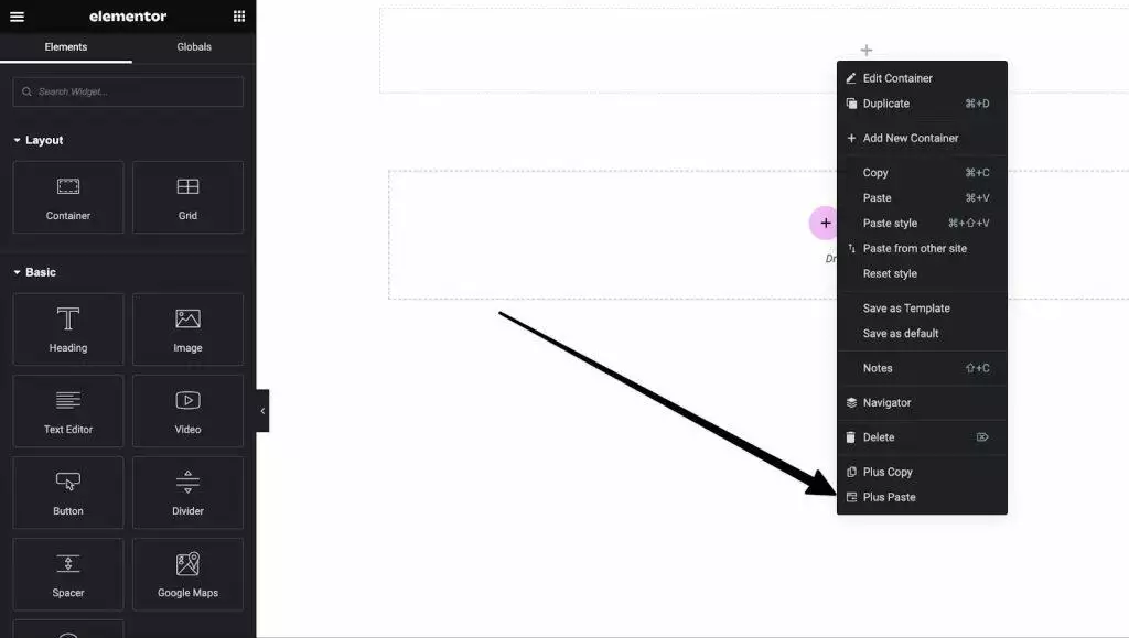 Pasting Elementor Section to Website B | The Plus Addons for Elementor Pasting elementor section to website b how to copy elementor pages from one site to another for free? From the plus addons for elementor