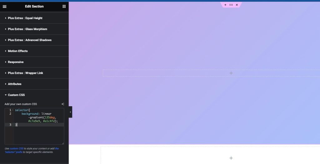 Add background css with elementor pro 50+ pastel gradient backgrounds for elementor [free css codes] from the plus addons for elementor