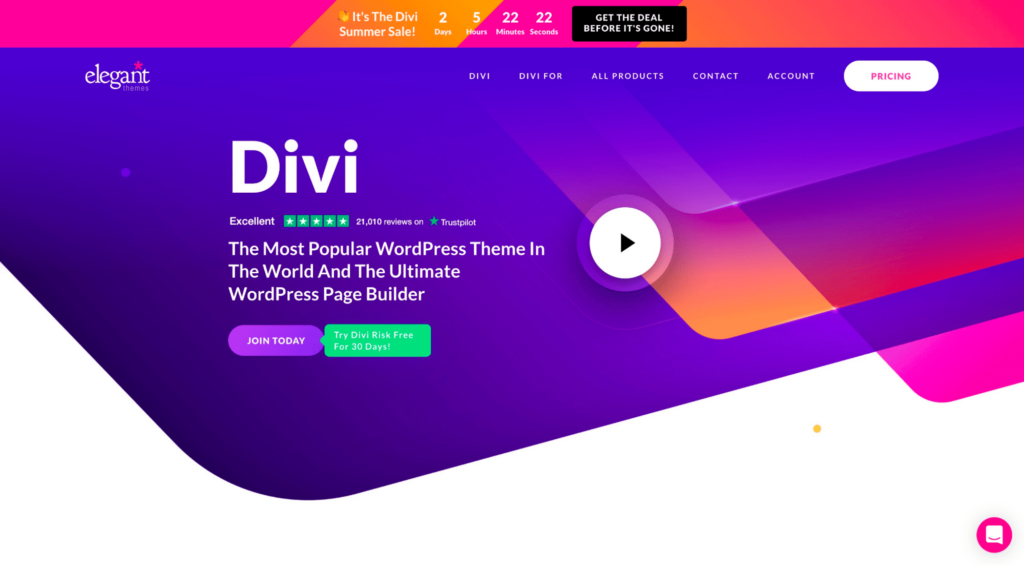 Divi wordpress theme homepage 20 best wordpress themes from the plus addons for elementor