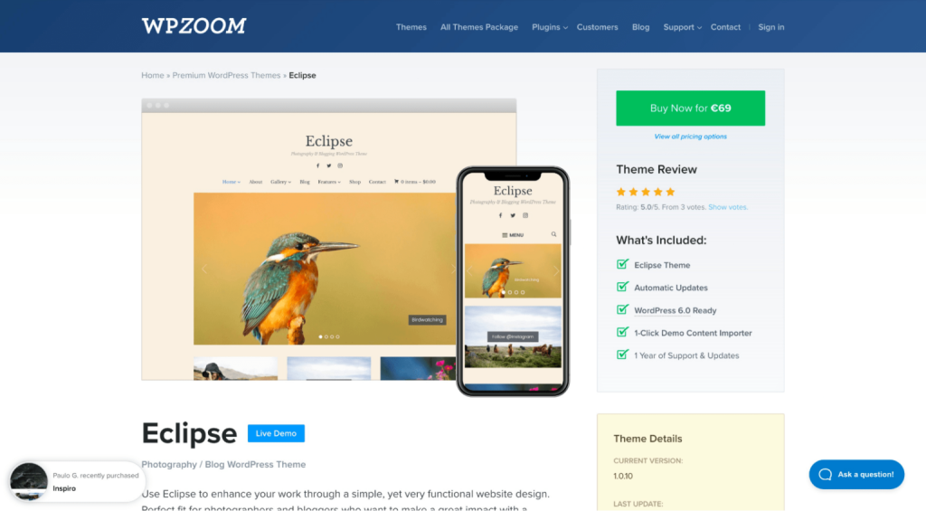 Eclipse wordpress theme homepage 1 20 best wordpress themes from the plus addons for elementor