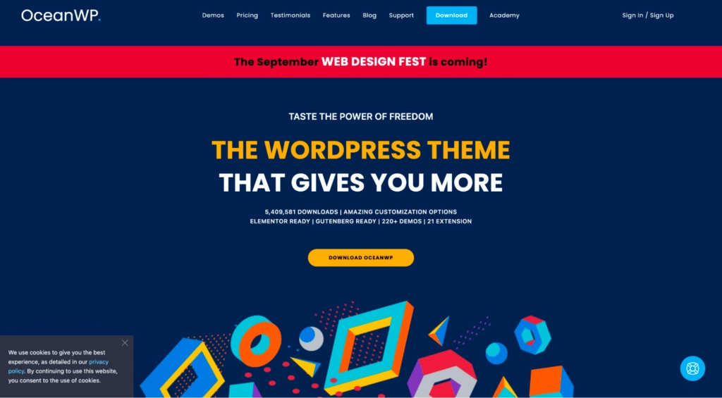 Oceanwp wordpress theme homepage 20 best wordpress themes from the plus addons for elementor