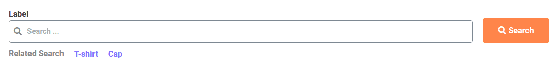 Search bar keyword suggestion area demo