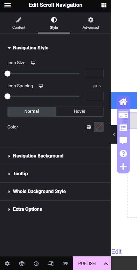 Style how to create one page navigation in elementor [single page website] from the plus addons for elementor