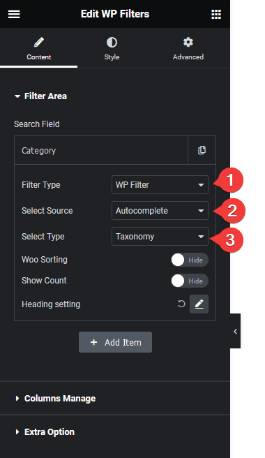 Wp search filters autocomplete