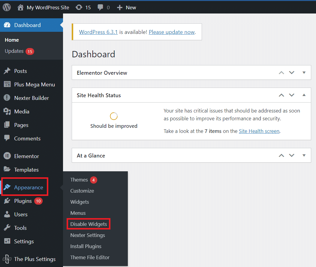 Apperence 1 how to remove wordpress sidebar [8 easy methods] from the plus addons for elementor
