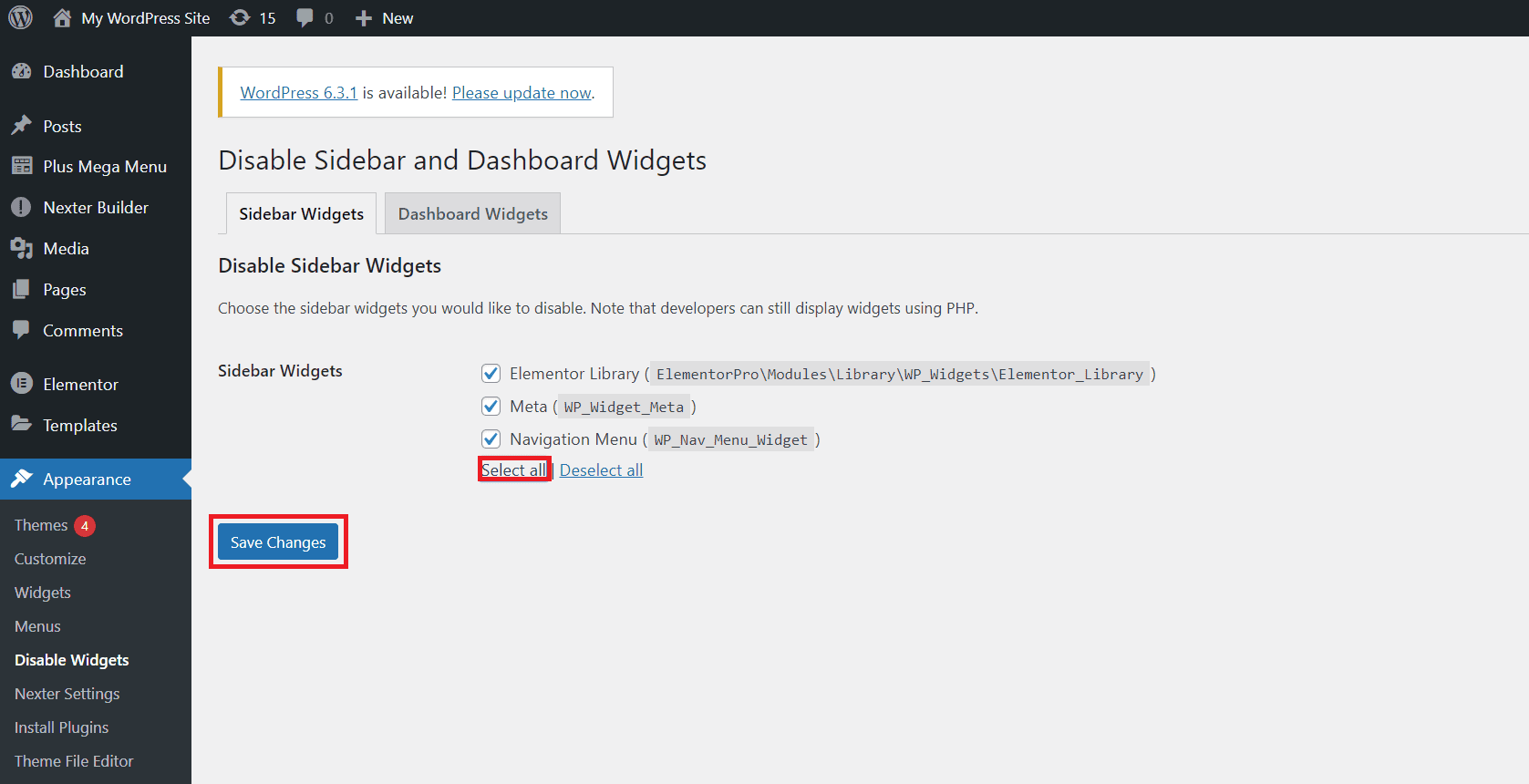 Save changes 1 how to remove wordpress sidebar [8 easy methods] from the plus addons for elementor