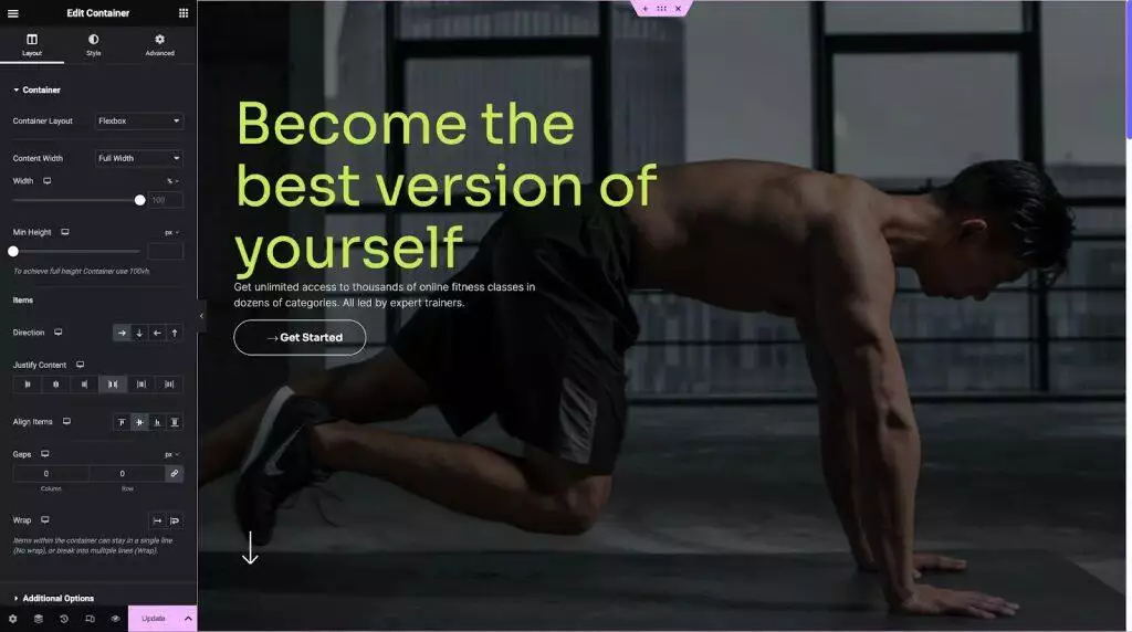 Screenshot of the elementor editor wordpress vs elementor: 6 key differences [compared] from the plus addons for elementor