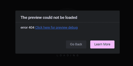 Elementor editor error