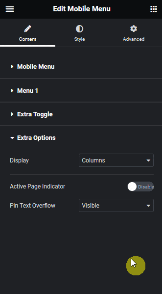 The settings menu on mobile devices has the option to toggle