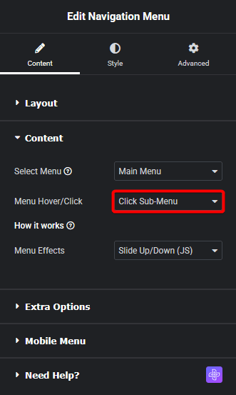 Navigation menu click sub menu new how to open dropdown on click in elementor? From the plus addons for elementor