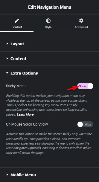 Navigation menu sticky menu new how to create a sticky menu in elementor? From the plus addons for elementor