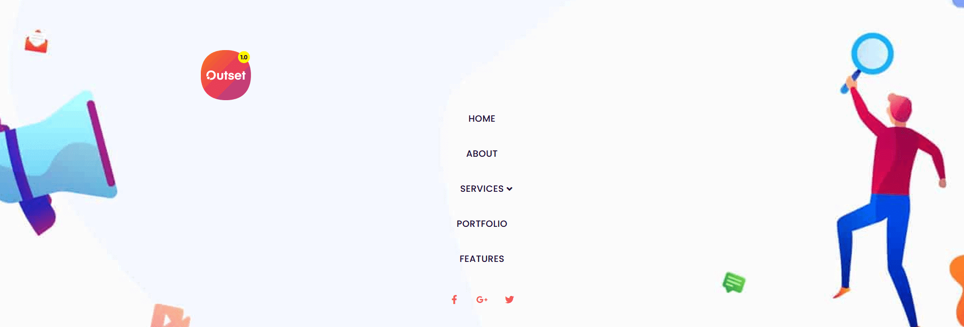 Navigation menu vertical menu demo