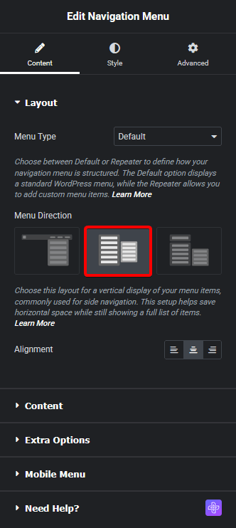 Navigation menu vertical menu new how to create a vertical menu in elementor? From the plus addons for elementor
