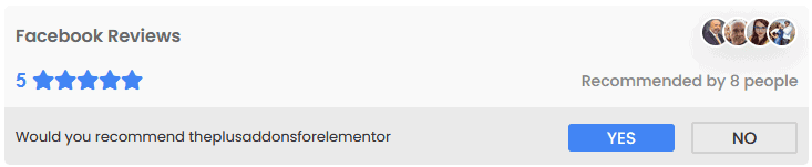 social reviews facebook badge demo | The Plus Addons for Elementor Social reviews facebook badge demo