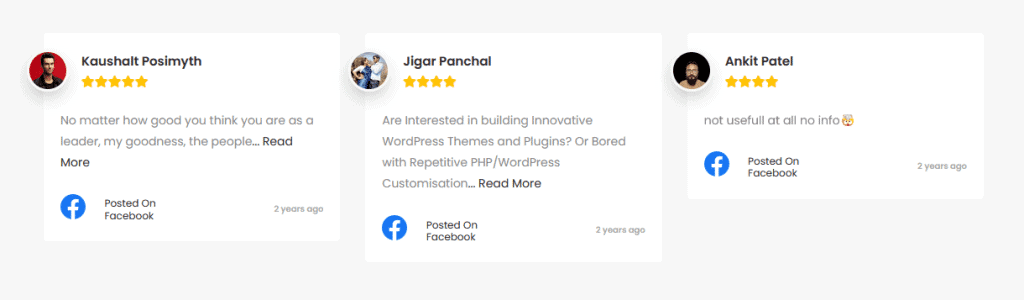 social reviews facebook reviews demo | The Plus Addons for Elementor Social reviews facebook reviews demo