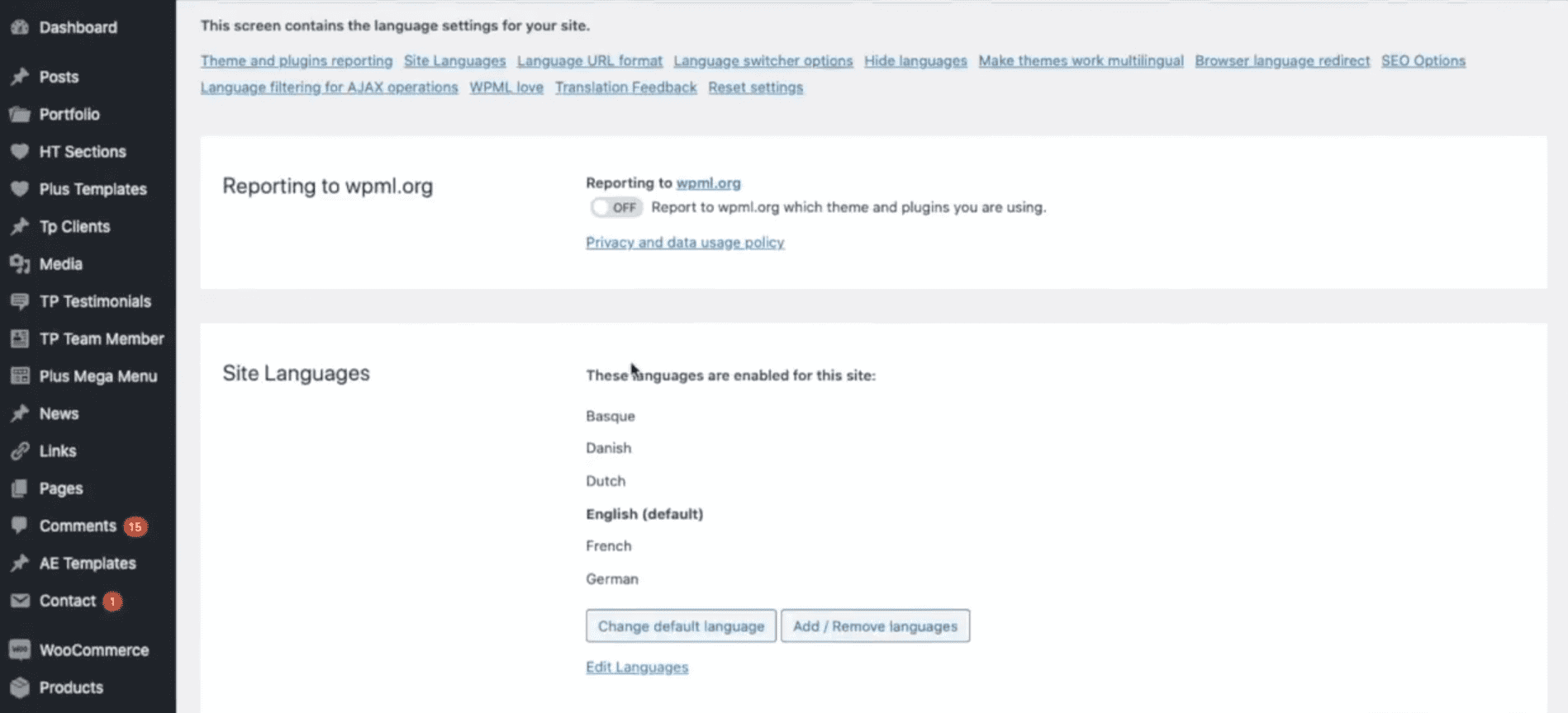 wpml languages | The Plus Addons for Elementor Wpml languages