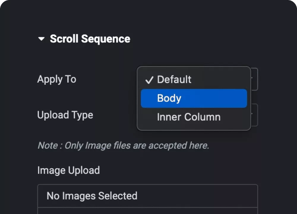 Add image scroll sequence on full page or column image scroll sequence animation for elementor | the plus addons for elementor from the plus addons for elementor