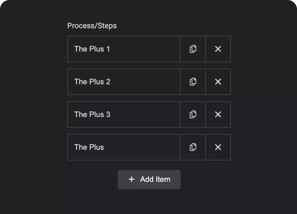 Add multiple steps process steps from the plus addons for elementor