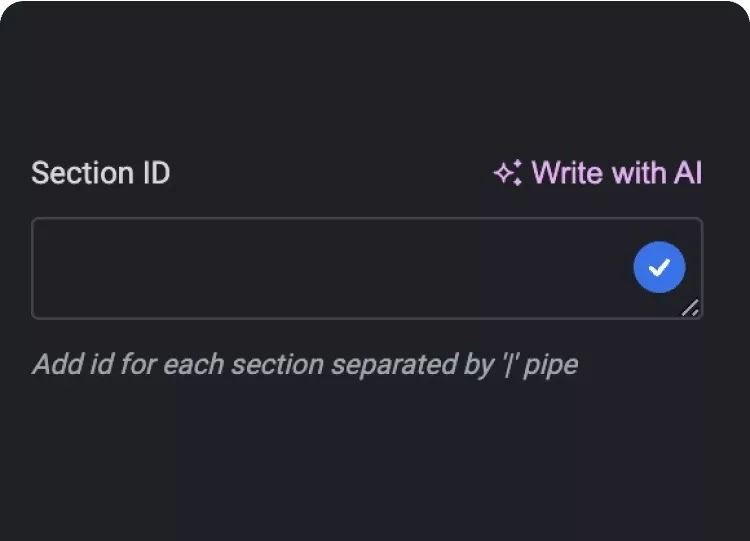 Add section id to each horizontal section 1 horizontal scroll from the plus addons for elementor