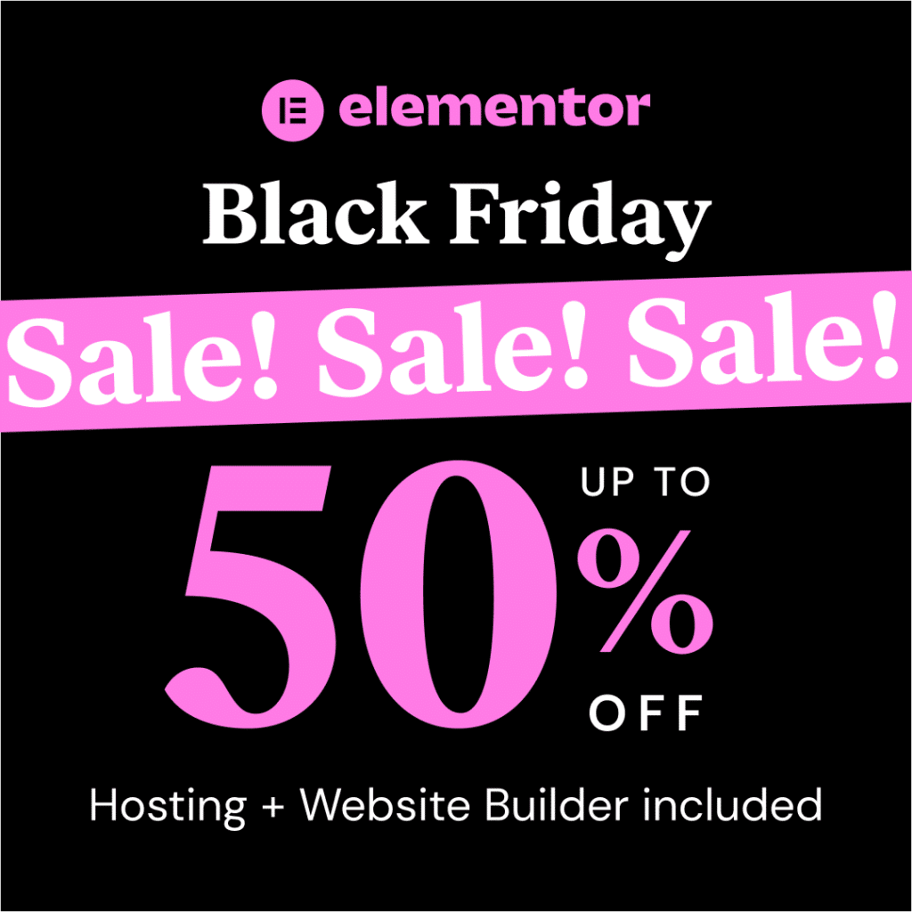 Elementor black friday 2023 offer best elementor black friday & cyber monday deals in 2023 [upto 50% off] from the plus addons for elementor