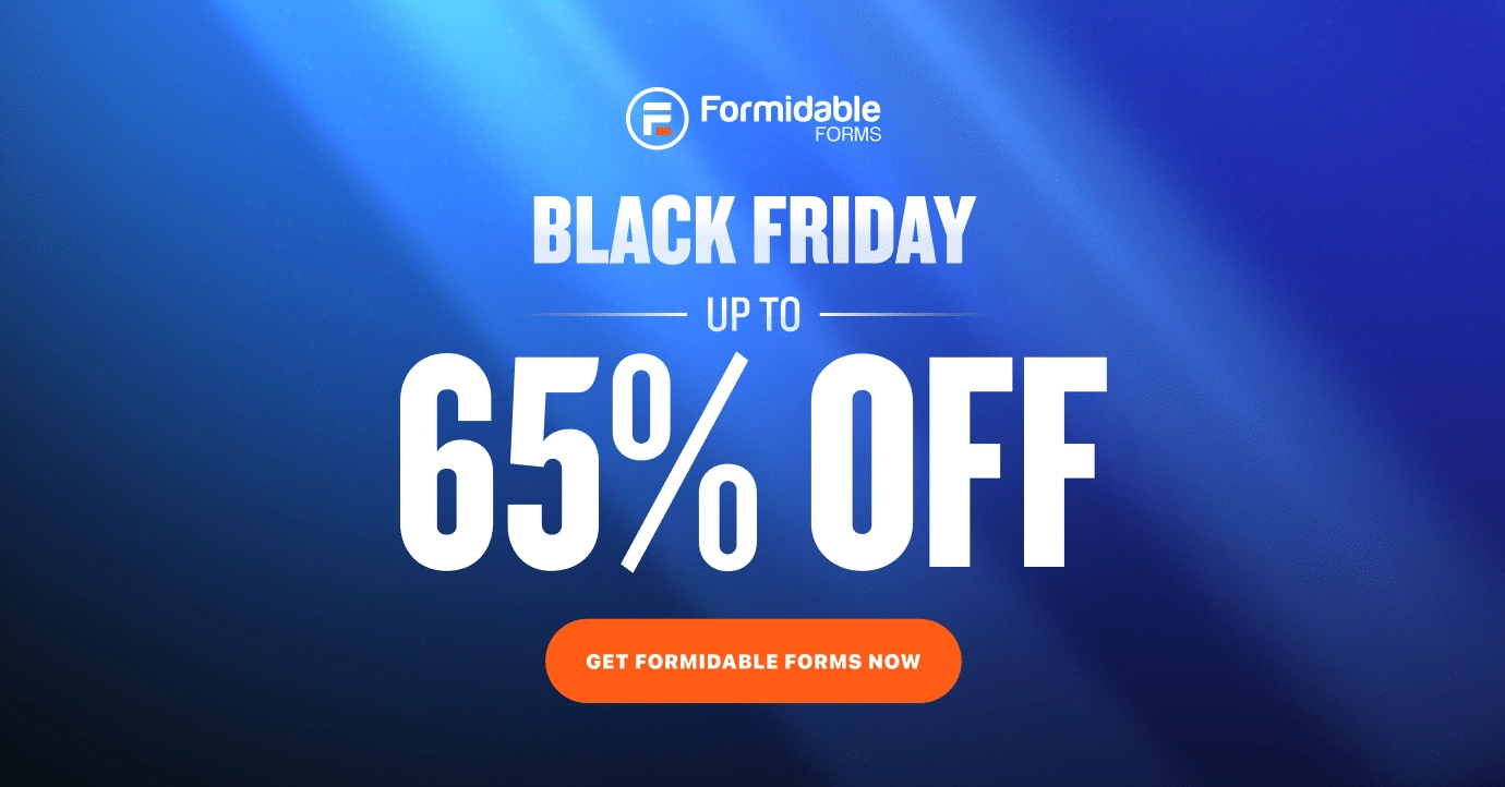 Formidable forms black friday sale best wordpress black friday deals in 2024 from the plus addons for elementor