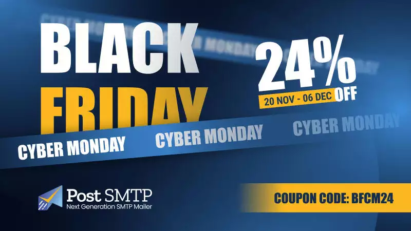 Postsmtp black friday sale best wordpress black friday deals in 2024 from the plus addons for elementor