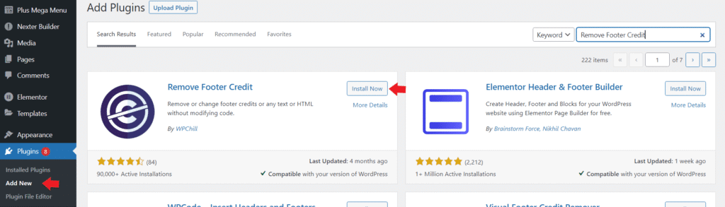 Remove Footer Credit | The Plus Addons for Elementor Remove footer credit how to change footer copyright text in wordpress from the plus addons for elementor