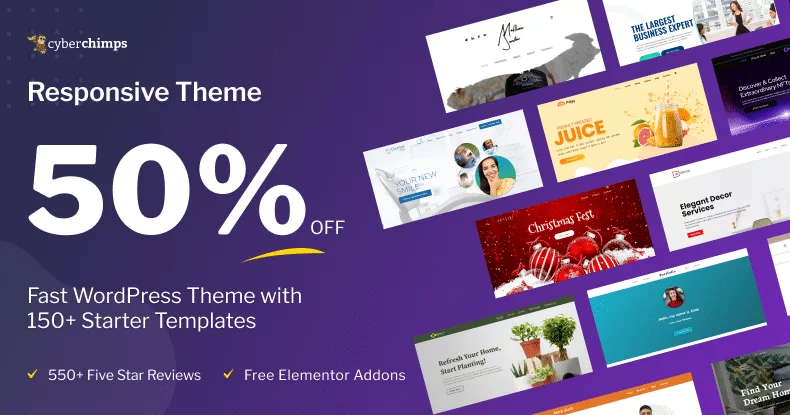 Responsive theme 50+ best wordpress black friday & cyber monday deals in 2023 [up to 80% off] from the plus addons for elementor