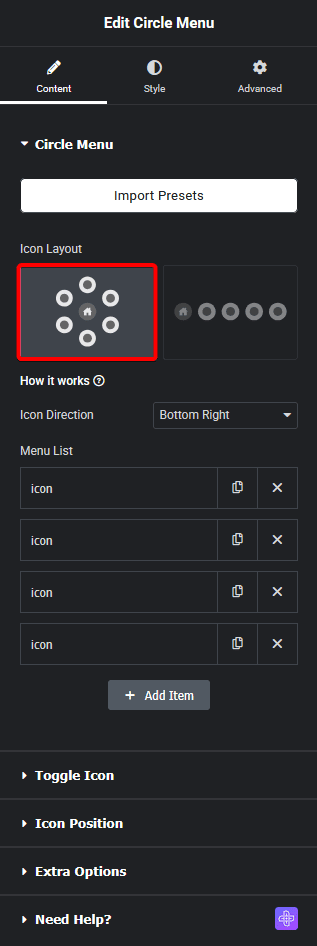 Circle menu circle new how to create a circle menu in elementor? From the plus addons for elementor